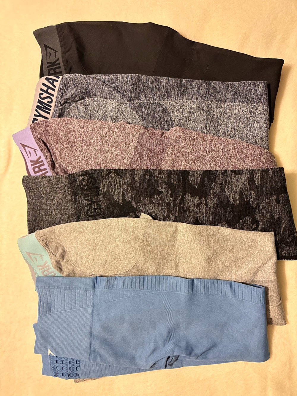 Gymshark Seamless Leggings - Blue, Grey, Black, Mauve
